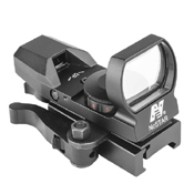 NcStar Green/Red 4 Reticles Reflex Sight with Mount - Black